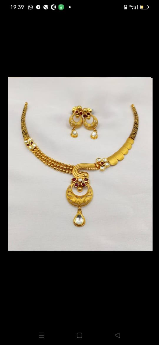Ruby Pendant Gold Necklace